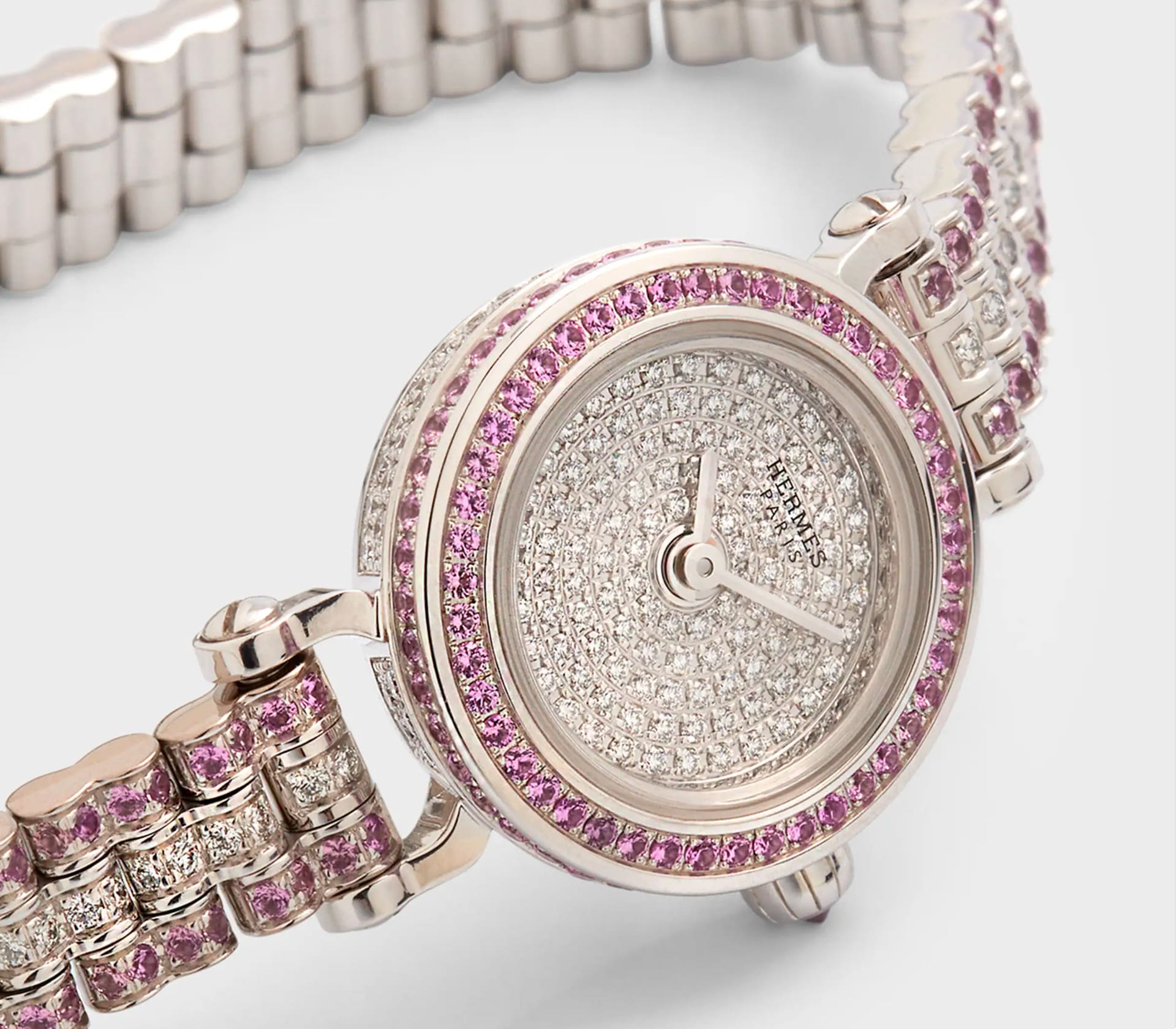 Faubourg Joaillerie em Diamantes e Safiras Rosa 16 mm 