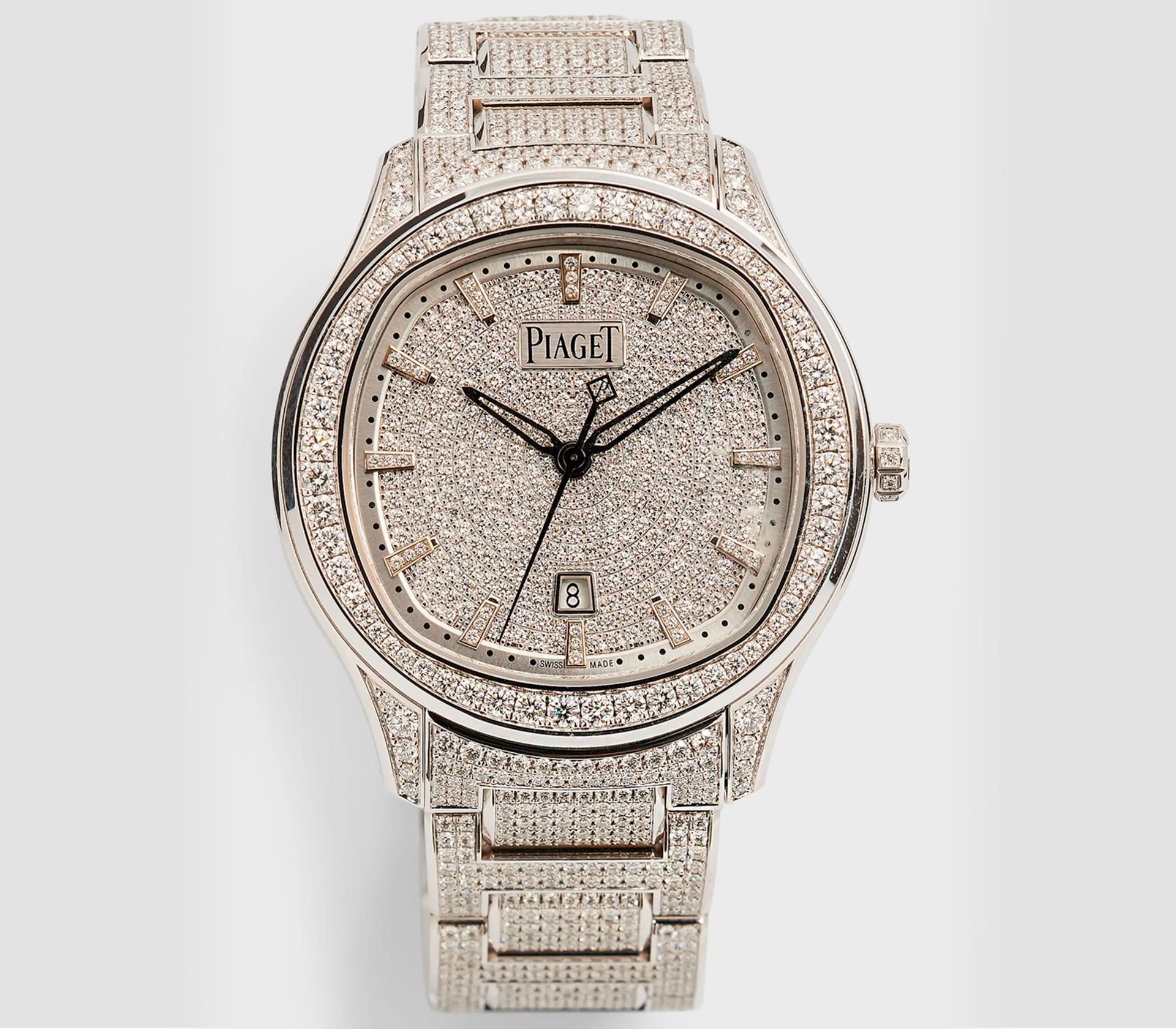 Polo Date High Jewelry em Ouro Branco e Diamantes 36mm