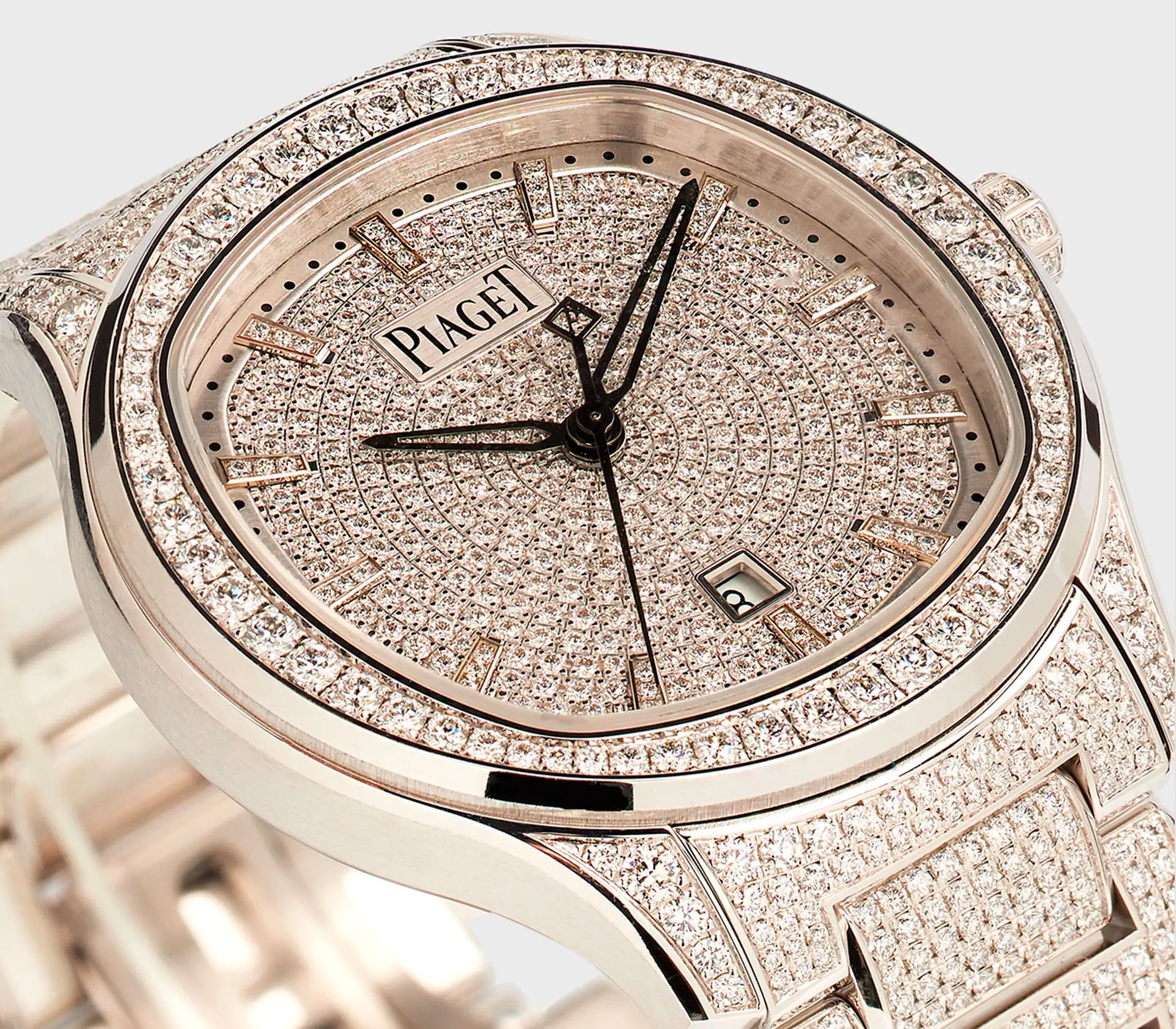 Polo Date High Jewelry em Ouro Branco e Diamantes 36mm