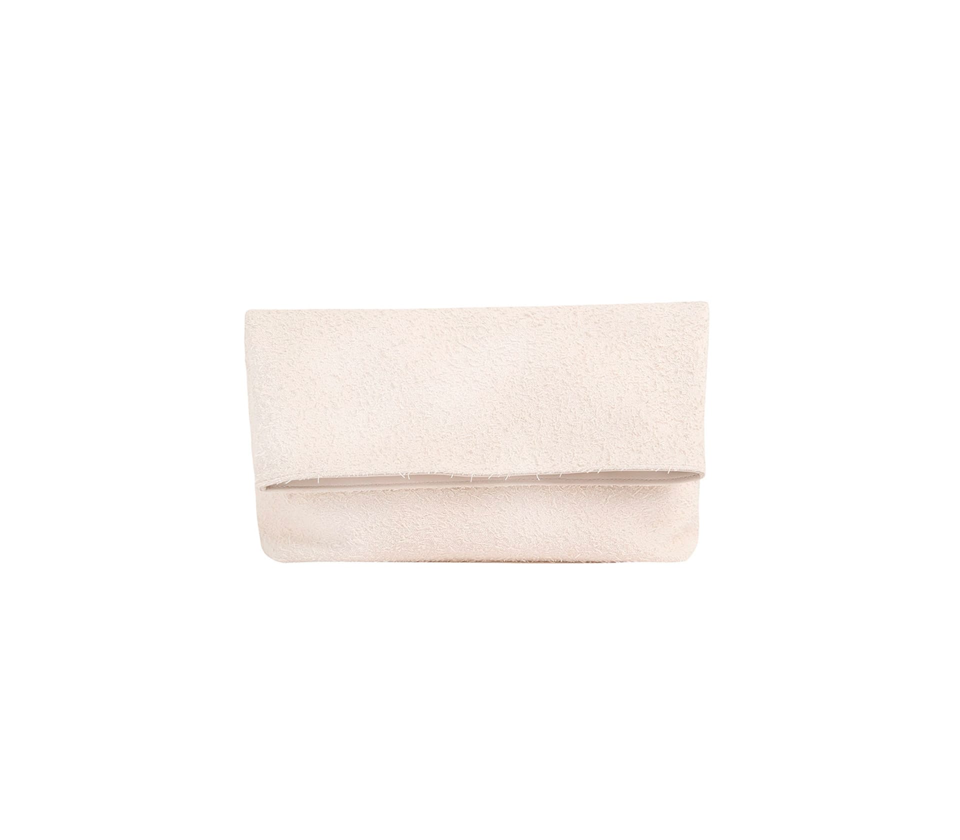 Terry Fold Over Clutch Creme