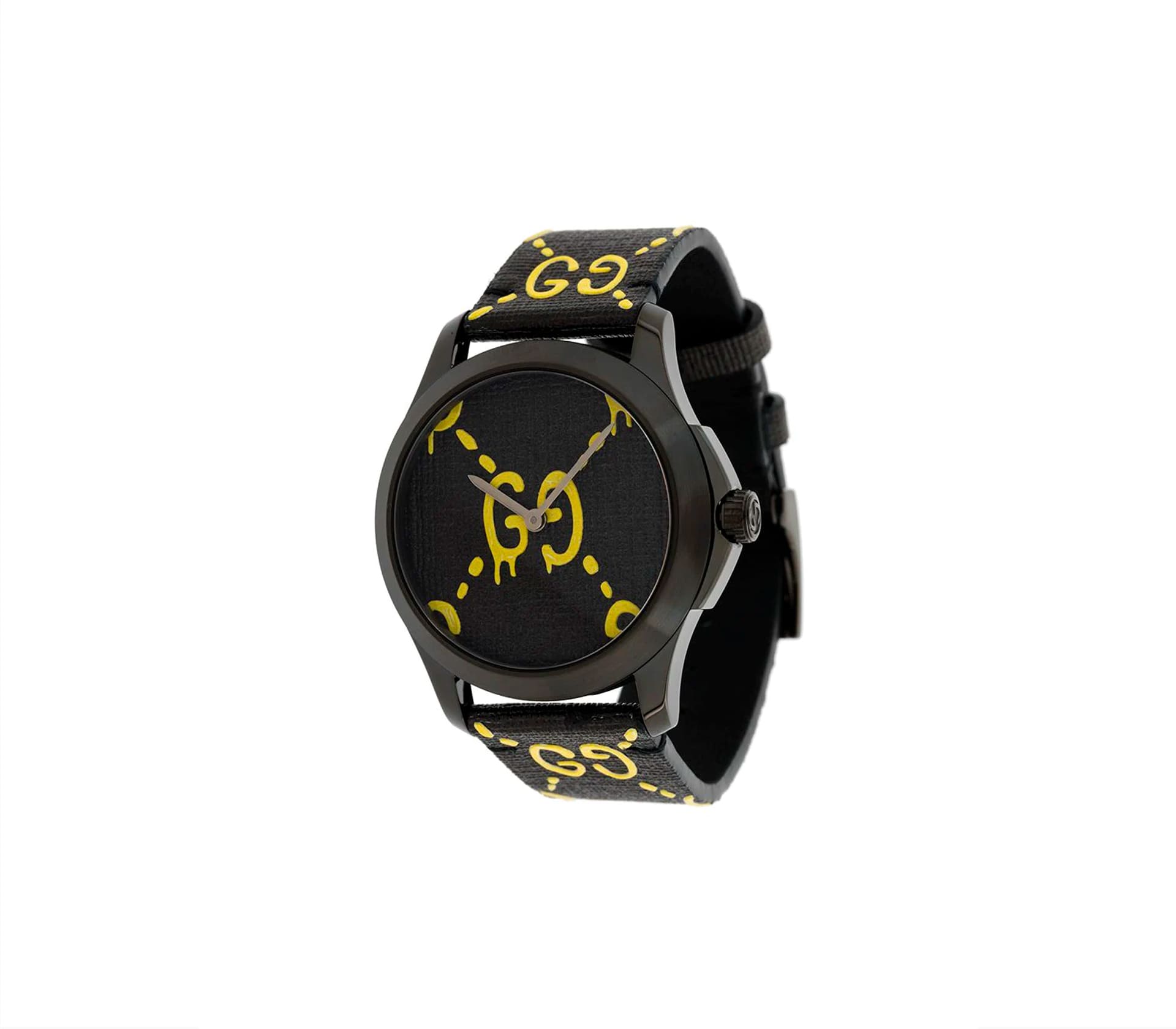 Black Yellow GucciGhost G-Timeless watch