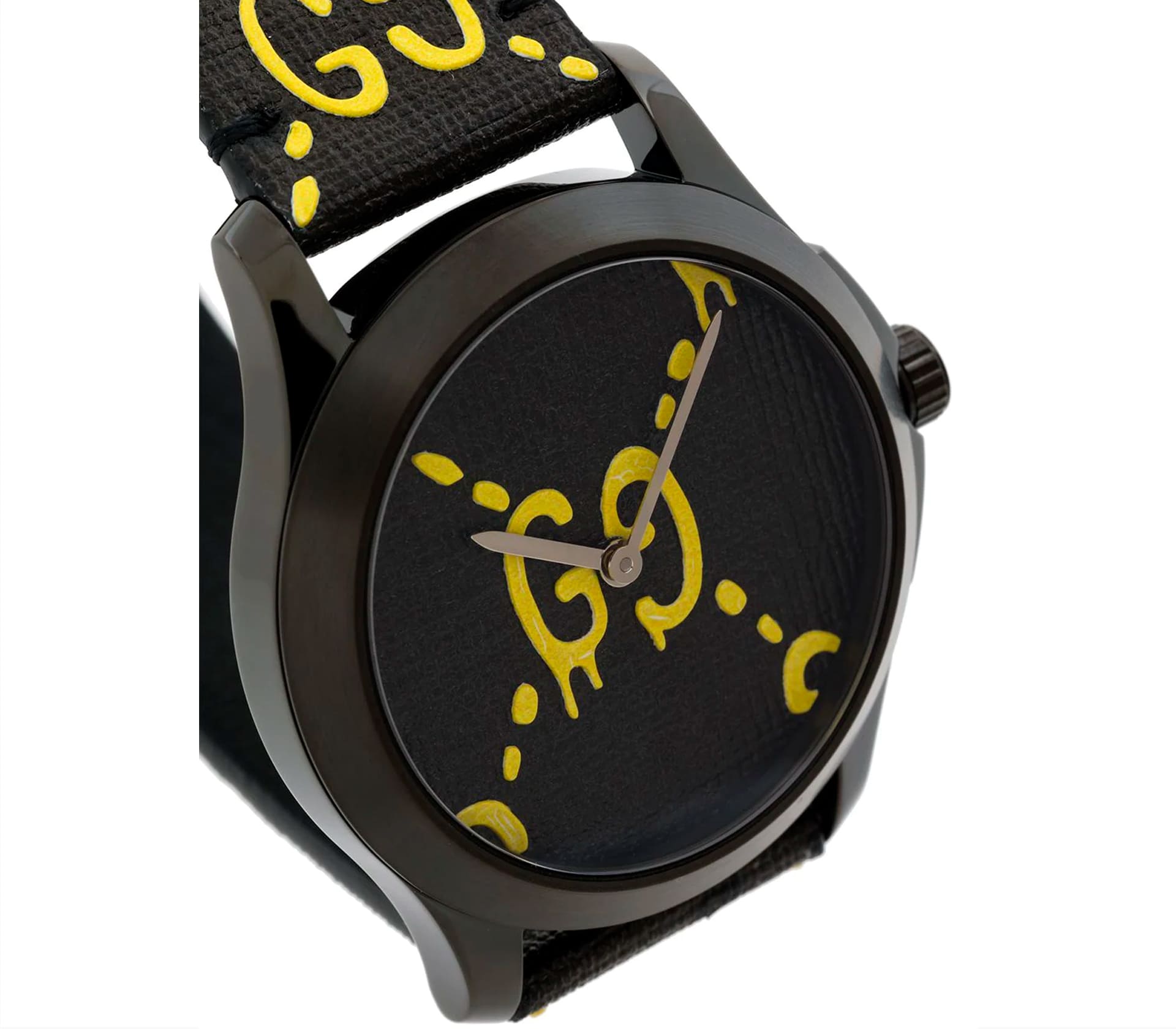 Black Yellow GucciGhost G-Timeless watch