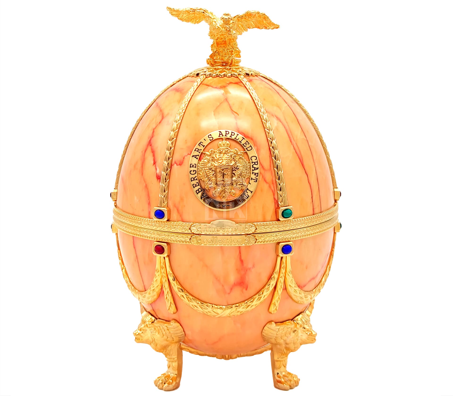 Fabergé Egg Peach Marble