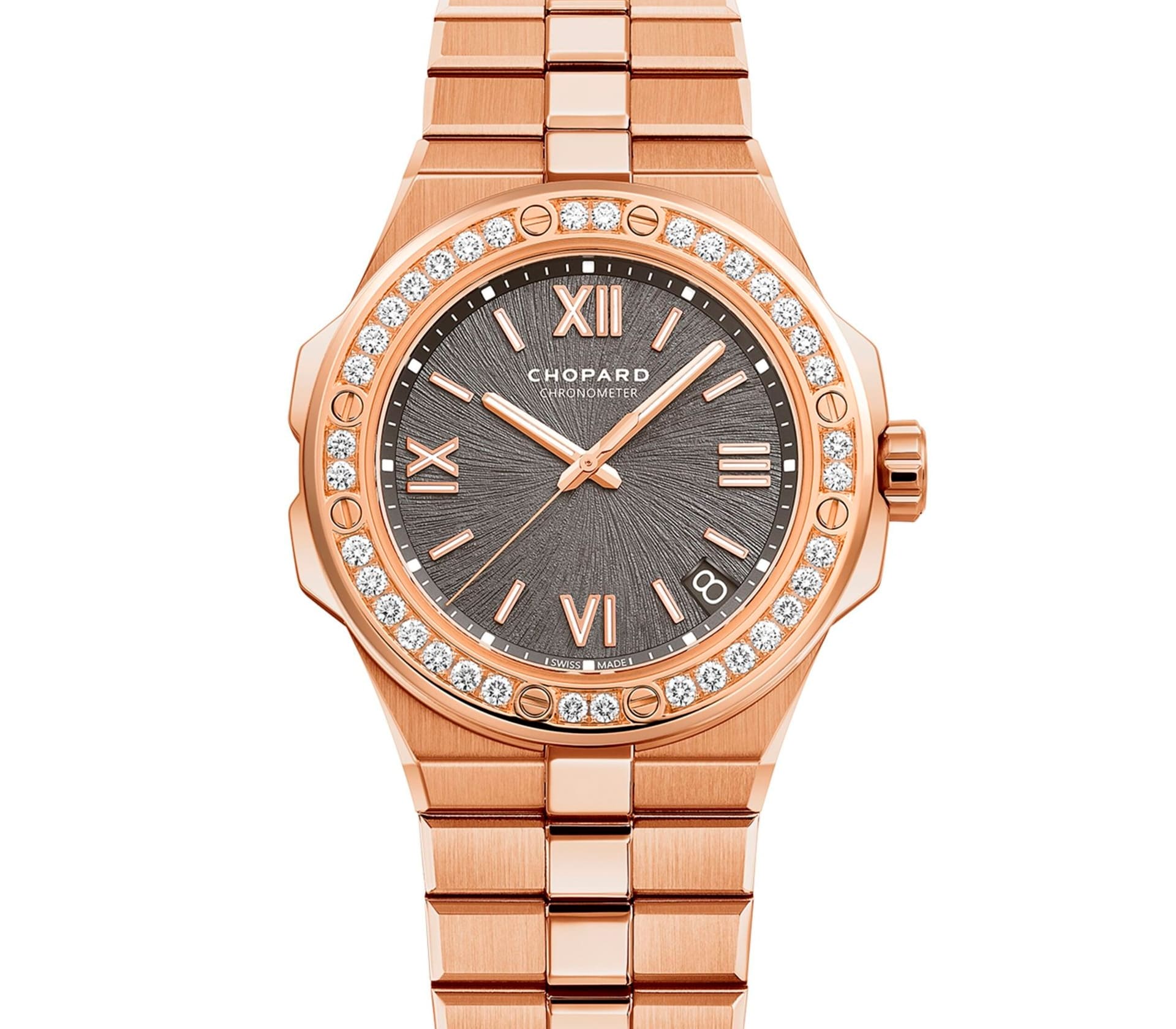 Alpine Eagle Large em Ouro Rosa e Diamantes 41mm