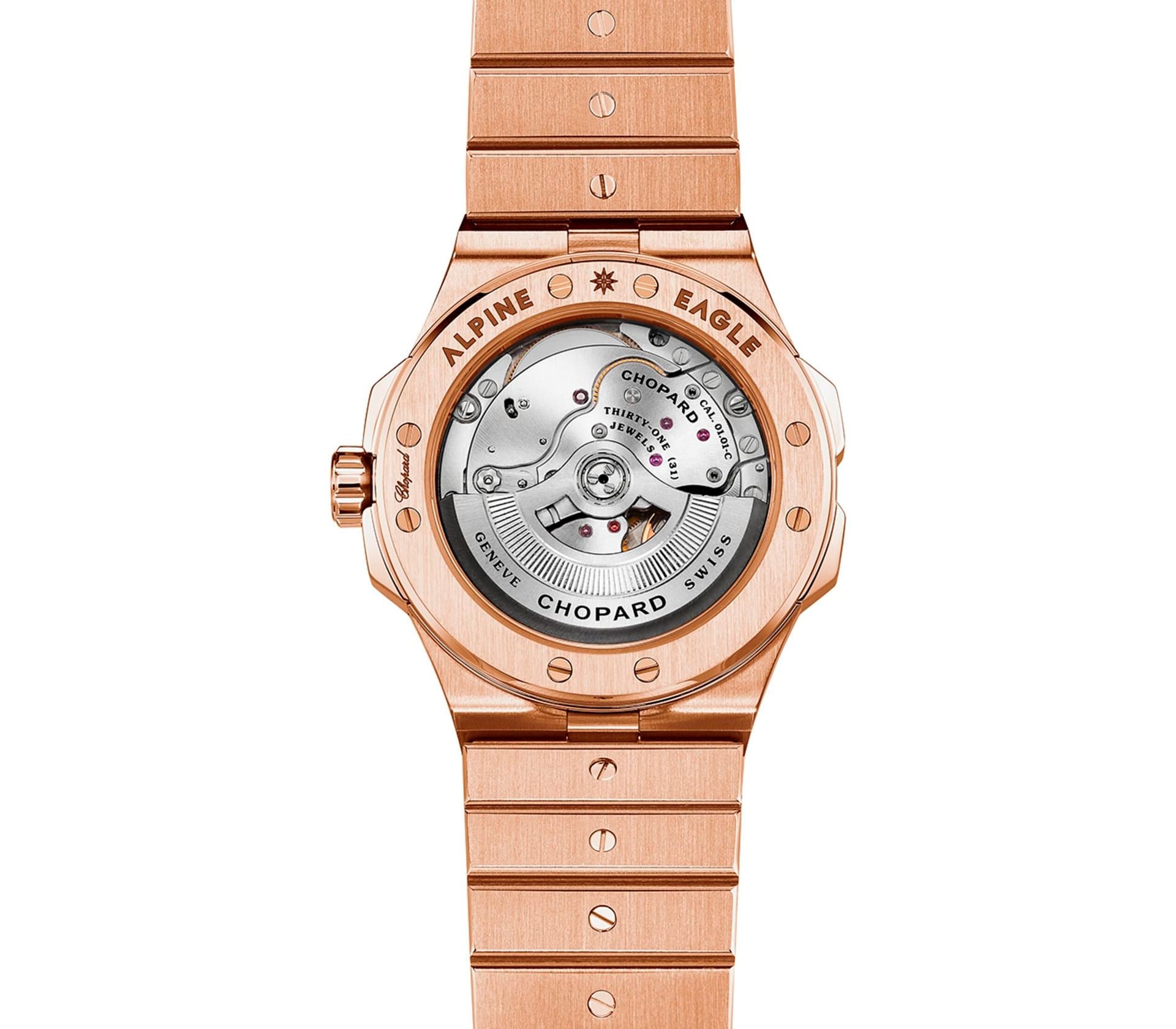 Alpine Eagle Large em Ouro Rosa e Diamantes 41mm