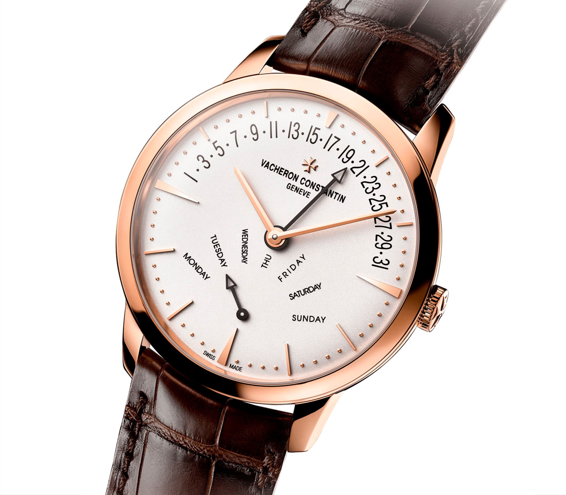 Patrimony Retrograde Day-Date em Ouro Rosa 42.5mm