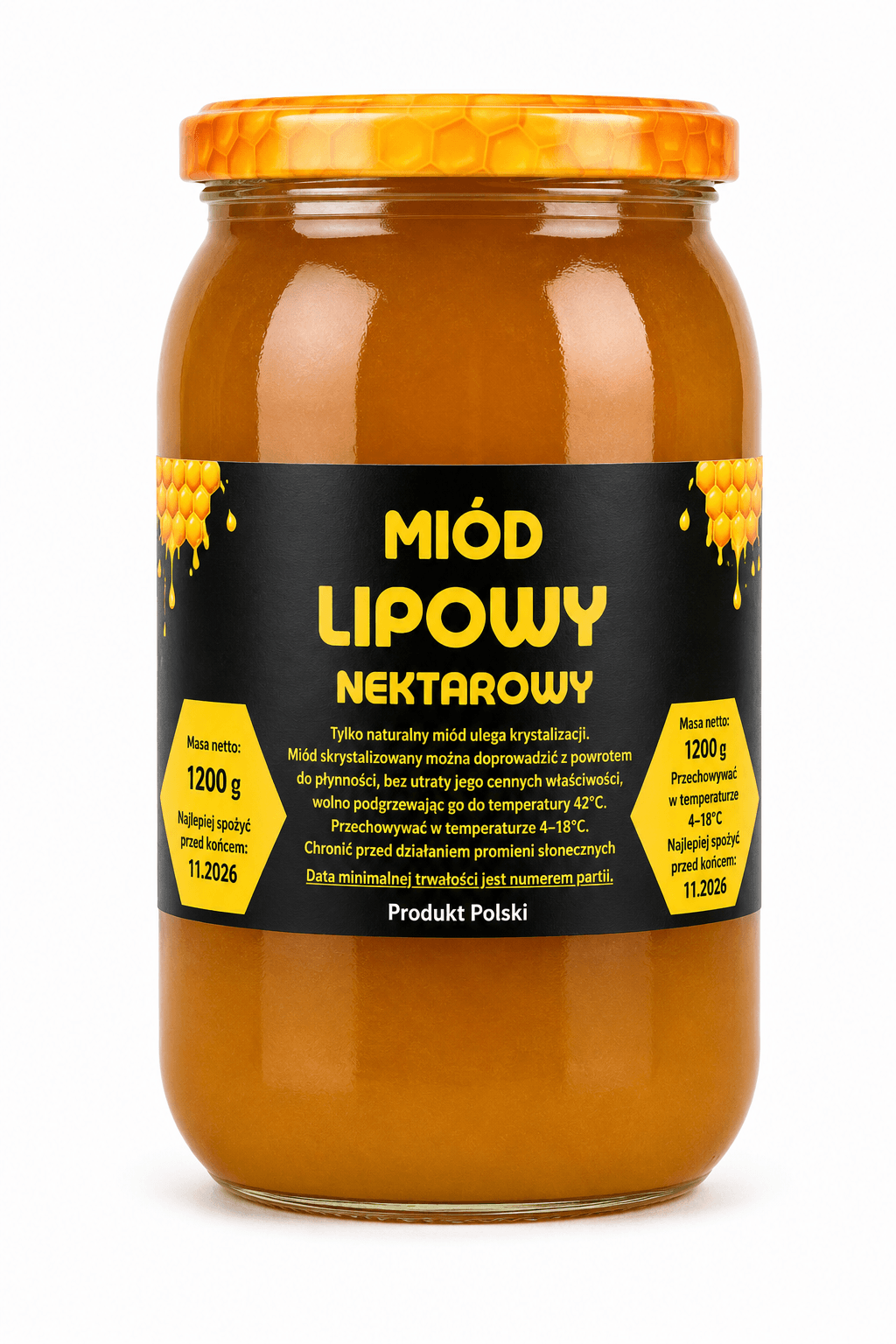 Miód Lipowy 1,25kg