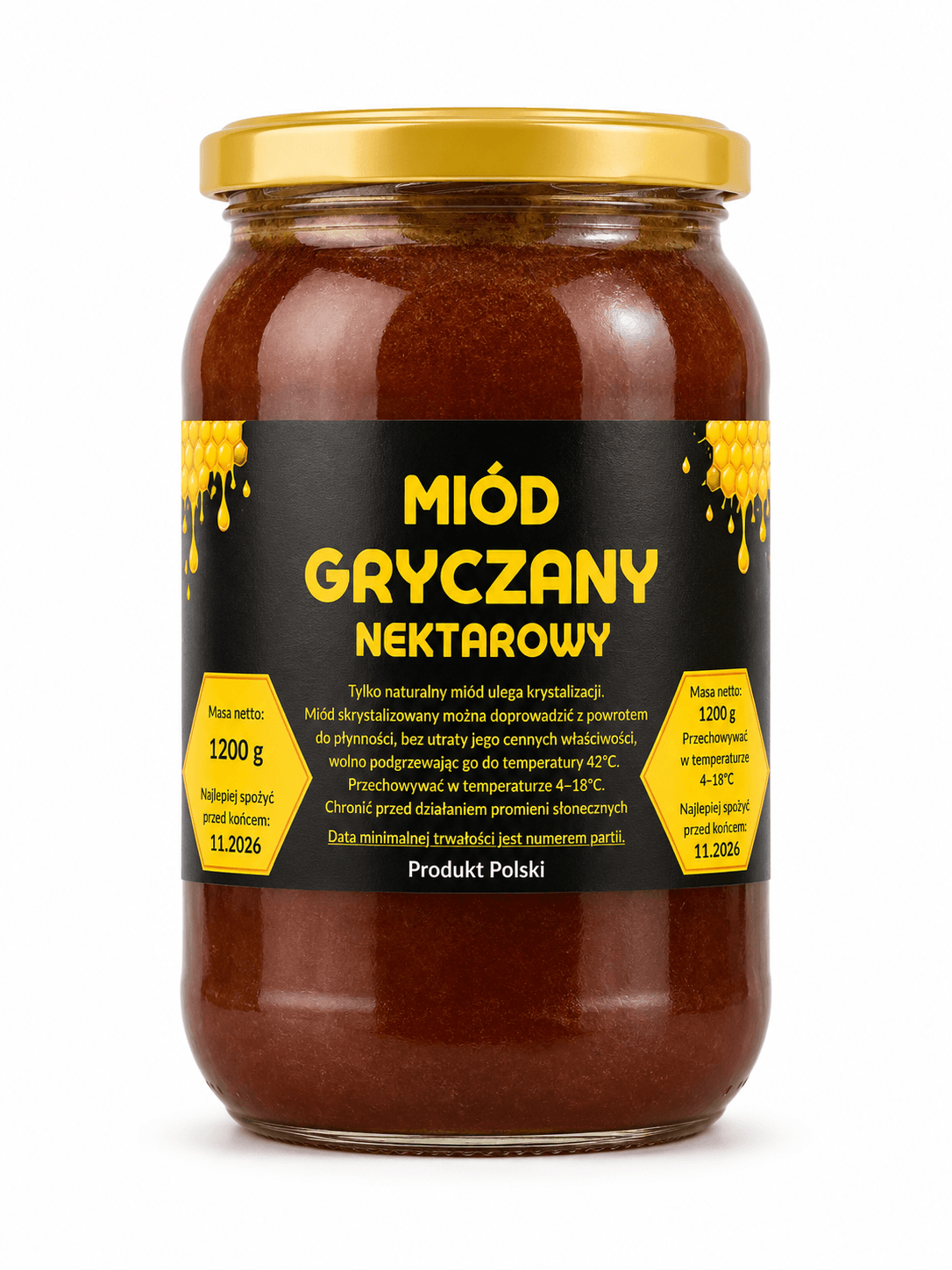 Miód Gryczany 1,25kg
