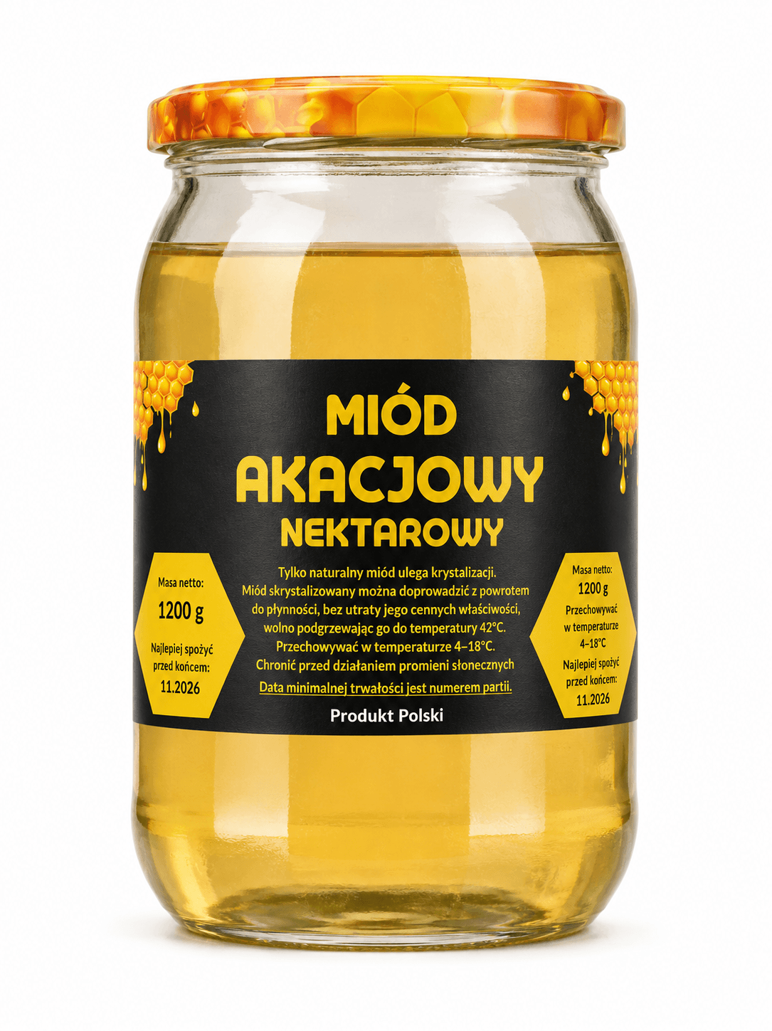 Miód Akacjowy 1,25kg