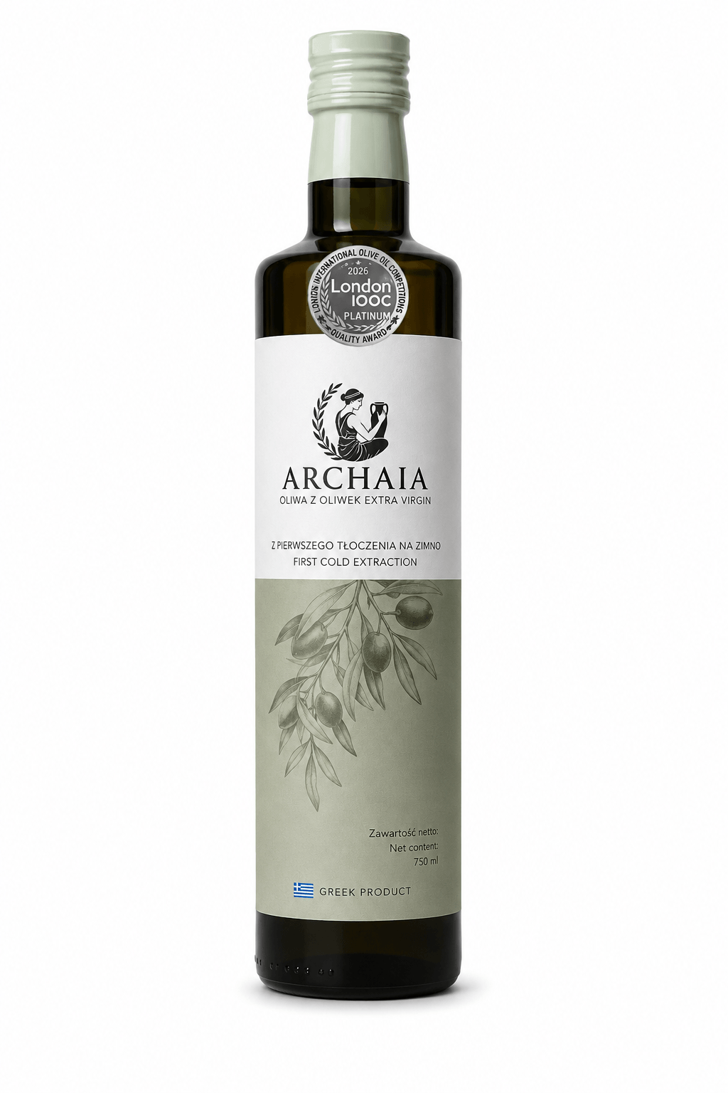 ARCHAIA Extra Virgin Olive Oil – Grecka Oliwa z Oliwek Premium | Pierwsze Tłoczenie na Zimno | London IOOC Platinum 2026