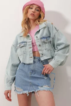 سترة نسائية بجيوب - Фото 8