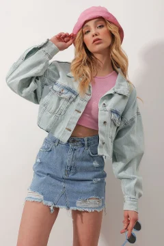 سترة نسائية بجيوب - Фото 1