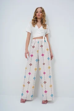 Women's linen trousers - Фото 1