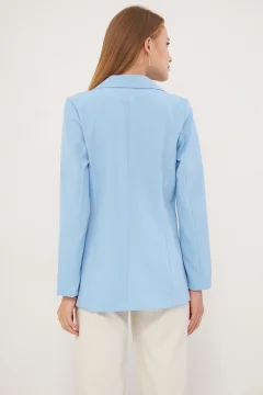 سترة نسائية انيقة باللون الأزرق الفاتح - Фото 4