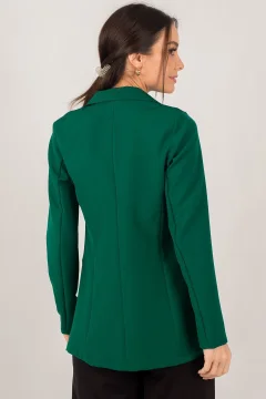 سترة نسائية زمردية بزر واحد - Фото 8