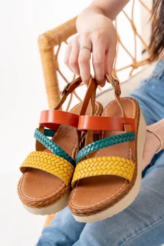 صندل نسائي من الجلد الطبيعي متعدد الالوان - Фото 7