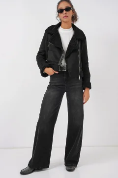 سترة نسائيه جلدية من الفرو - Фото 3