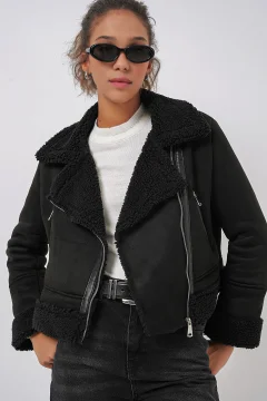 سترة نسائيه جلدية من الفرو - Фото 6