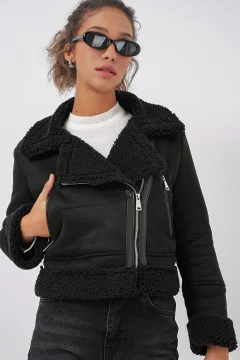 سترة نسائيه جلدية من الفرو - Фото 8