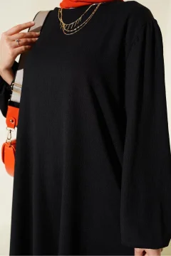 سروال تونيك أسود للنساء طقم علوي سفلي - Фото 6