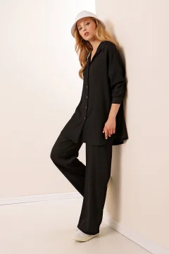 طقم نسائي مزدوج باللون الأسود - Фото 5