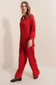 طقم محبوك مزدوج - أحمر - Фото 9