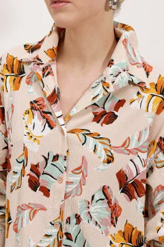 طقم نسائي محبوك بلون كريمي - Фото 4