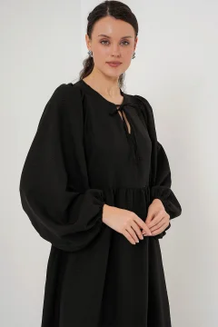 فستان نسائي انيق باللون الاسود - Фото 5