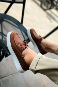 حذاء رجالى باللون البنى - Фото 4