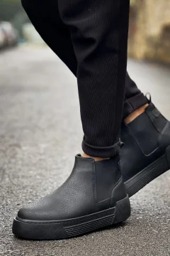 بوت رجالى باللون الاسود - Фото 5