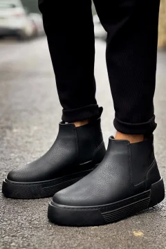 بوت رجالى باللون الاسود - Фото 2