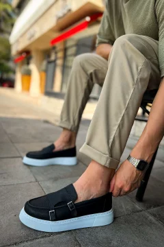 حذاء رجالي باللون الأسود - Фото 5