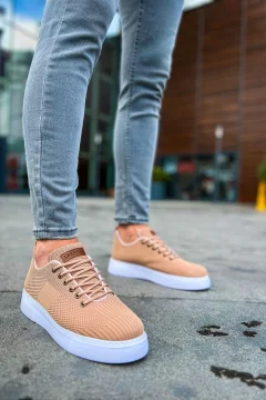 حذاء رجالى باللون البيج - Фото 3