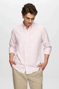 قميص رجالي باللون الوردي - Фото 6