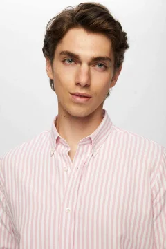 قميص رجالي باللون الوردي - Фото 5