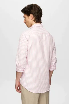 قميص رجالي باللون الوردي - Фото 7