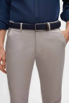 بنطال تشينو مرن من الليكرا بقصّة ضيقة - Фото 3