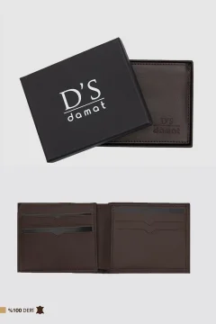 Genuine Leather Brown Wallet - Boxed - Фото 1