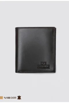 Ds Groom Brown Genuine Leather Wallet with Box - Фото 1