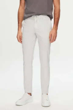 Slim Fit Stone Waist Elastic Drawstring Zippered Lycra Comfortable Jogger Pants - Фото 1