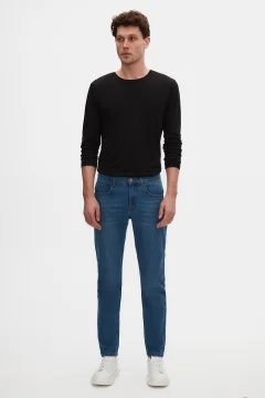 بنطال جينز باللون الأزرق - Фото 2