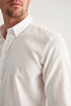 قميص صيفي أبيض بقصة ضيقة - Фото 4