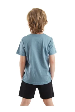 طقم مشد صيفي للأولاد - تي شيرت وسروال قصير من Dinolar - Фото 2