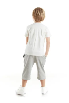 مجموعة شورت كابري و تي شيرت للأولاد - Фото 2