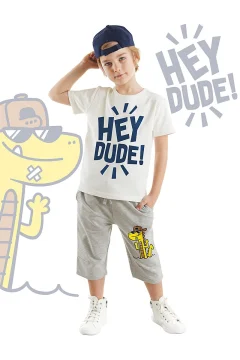 Denokids مجموعة شورت كابري تي شيرت للأولاد من Hey Dude - Фото 1
