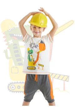 مجموعة شورت كابري تي شيرت للأولاد من Dino At Work - Фото 1