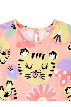 فستان سهرة بناتي من التول على شكل زهرة ليو باللون الوردي - Фото 5