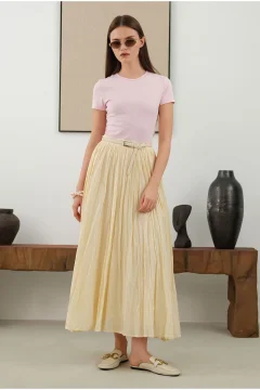 تنورة نسائي ماكسي باللون البيج - Фото 3