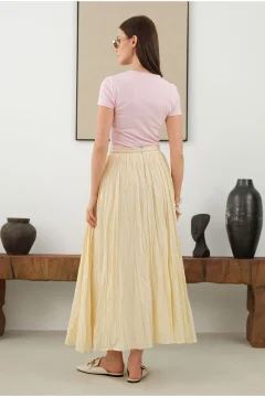 تنورة نسائي ماكسي باللون البيج - Фото 4