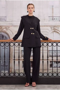 طقم نسائي انيق باللون الاسود - Фото 6